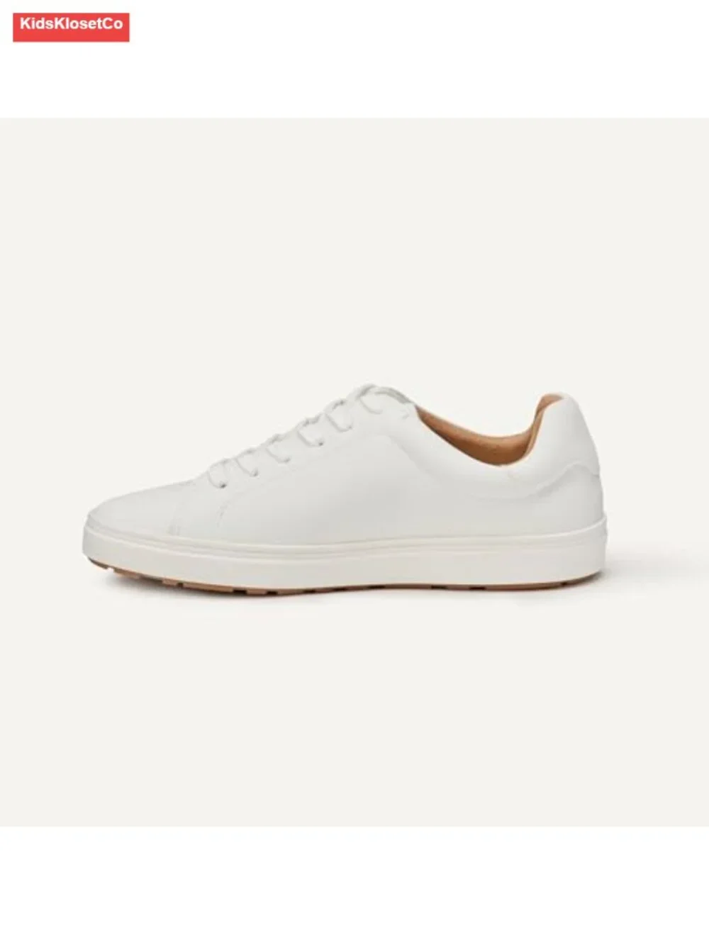 Unisex Kids Low Top Classic Sneakers Faux Leather Lace-Up